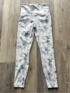 Yogalicious Lux Tie Dye High Waist Leggings Frosted Glass White Grey Size XS